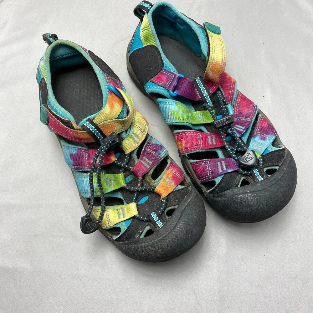Keen Youth Sandal US 4 EU 36 Swim‎ Water Shoes Aqua Tie Dye Closed Toe Newport